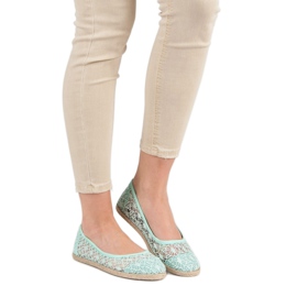 Ballerines Dentelle Menthe vert 4