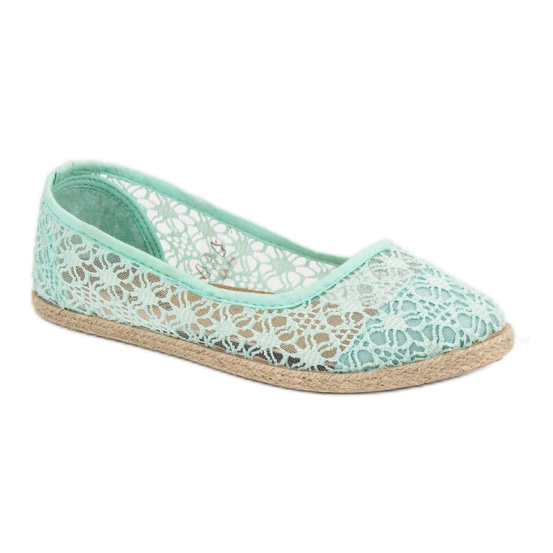 Ballerines Dentelle Menthe vert 1