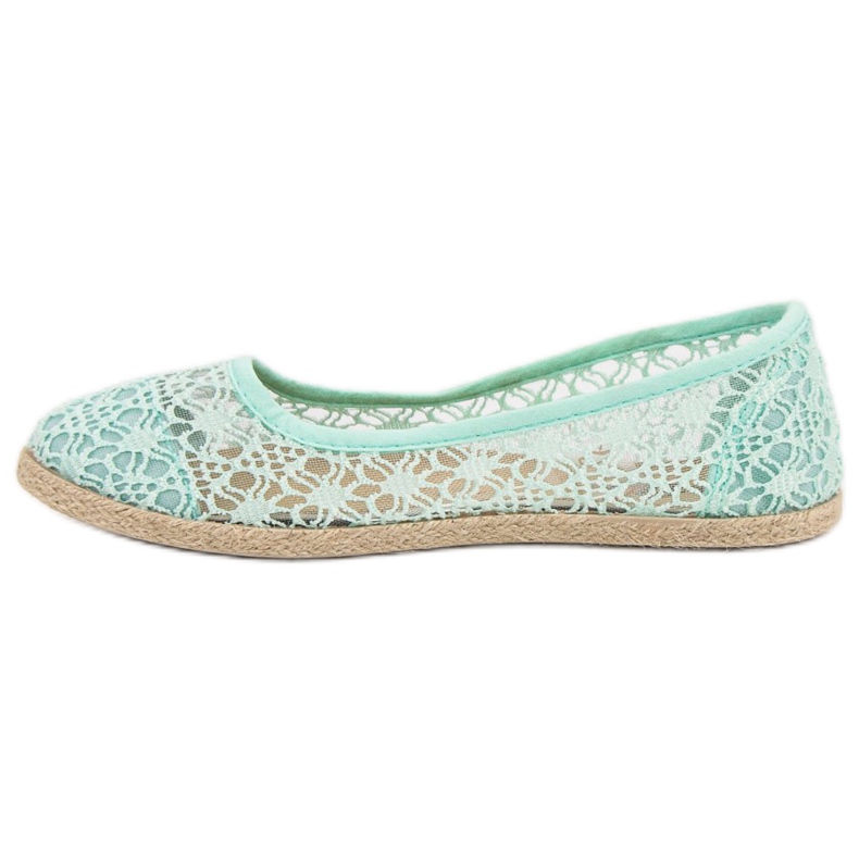 Ballerines Dentelle Menthe vert 2