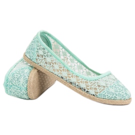 Ballerines Dentelle Menthe vert 3