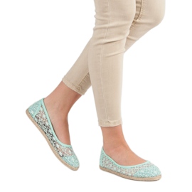 Ballerines Dentelle Menthe vert 5