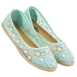 Ballerines Dentelle Menthe vert 6