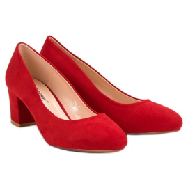 Seastar Escarpins en daim sur un pilier rouge 2