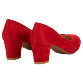 Seastar Escarpins en daim sur un pilier rouge 1