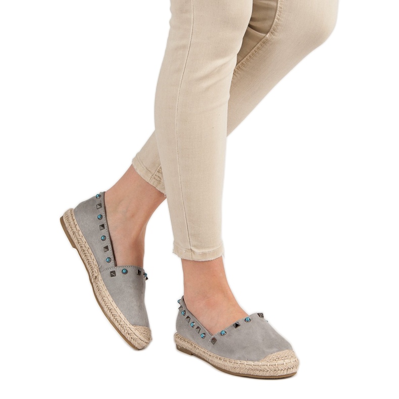 Evento Espadrilles En Daim Avec Jets gris 1