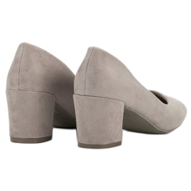 Ideal Shoes Escarpins gris sur un pilier 1