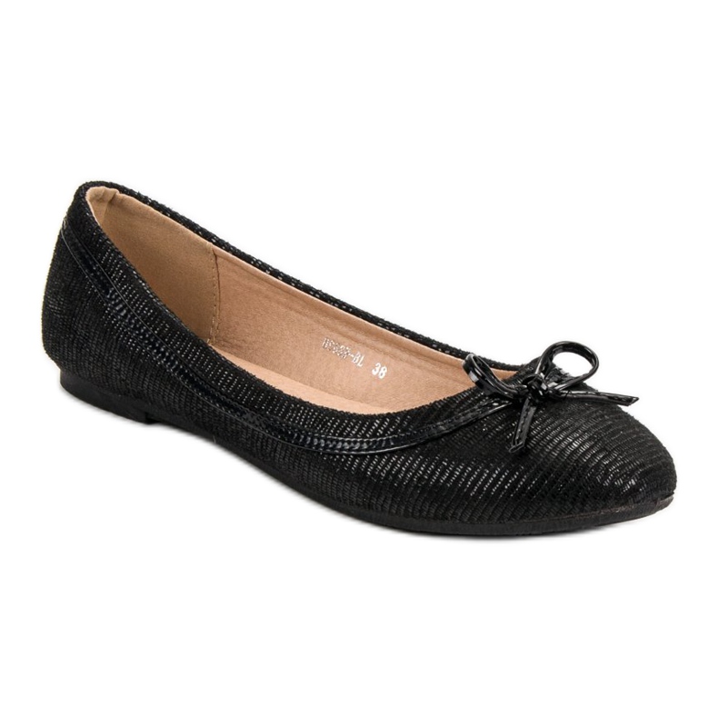 Queentina Ballerines noires classiques le noir 1