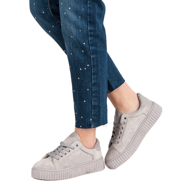 Seastar Creepers en daim gris 1
