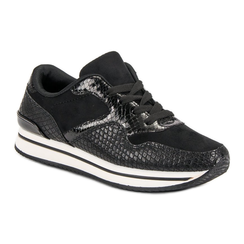 Chaussures de sport avec motif noir 1