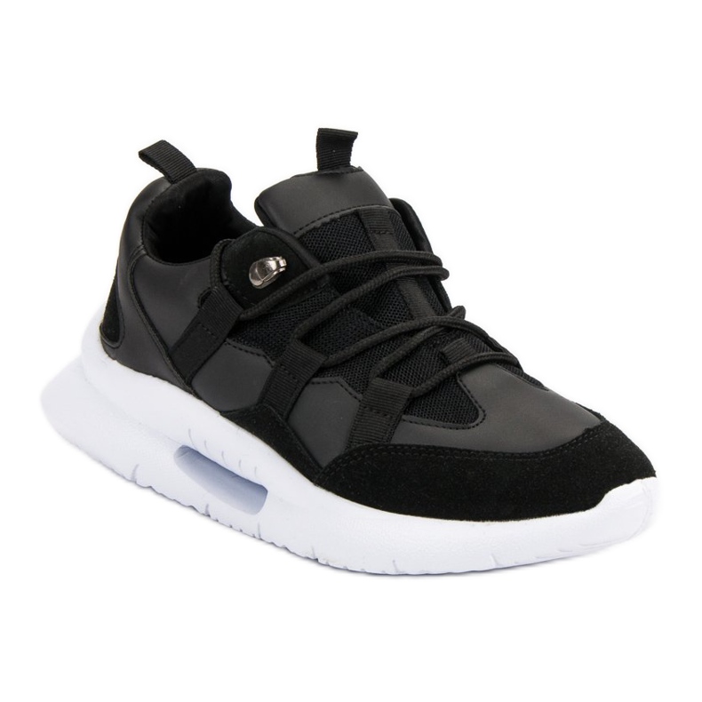 Baskets rouge clair le noir 1