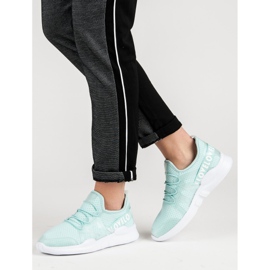 Chaussures de sport en textile menthe bleu 1