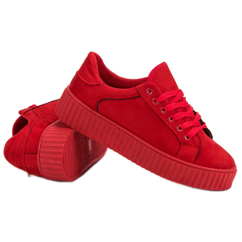 Seastar Creepers en daim rouge 1
