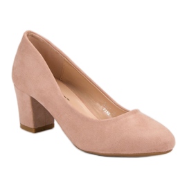 Seastar Escarpins en daim sur un pilier rose 3