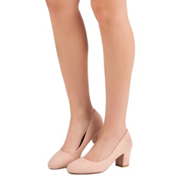 Seastar Escarpins en daim sur un pilier rose 1