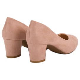 Seastar Escarpins en daim sur un pilier rose 5