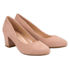 Seastar Escarpins en daim sur un pilier rose 6