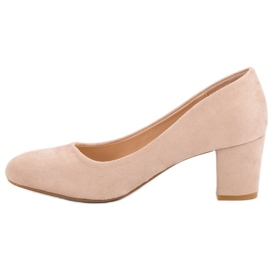 Seastar Escarpins en daim sur un pilier beige 4