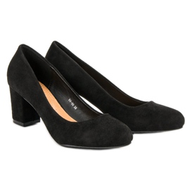 Nio Nio Escarpins en daim noir le noir 1