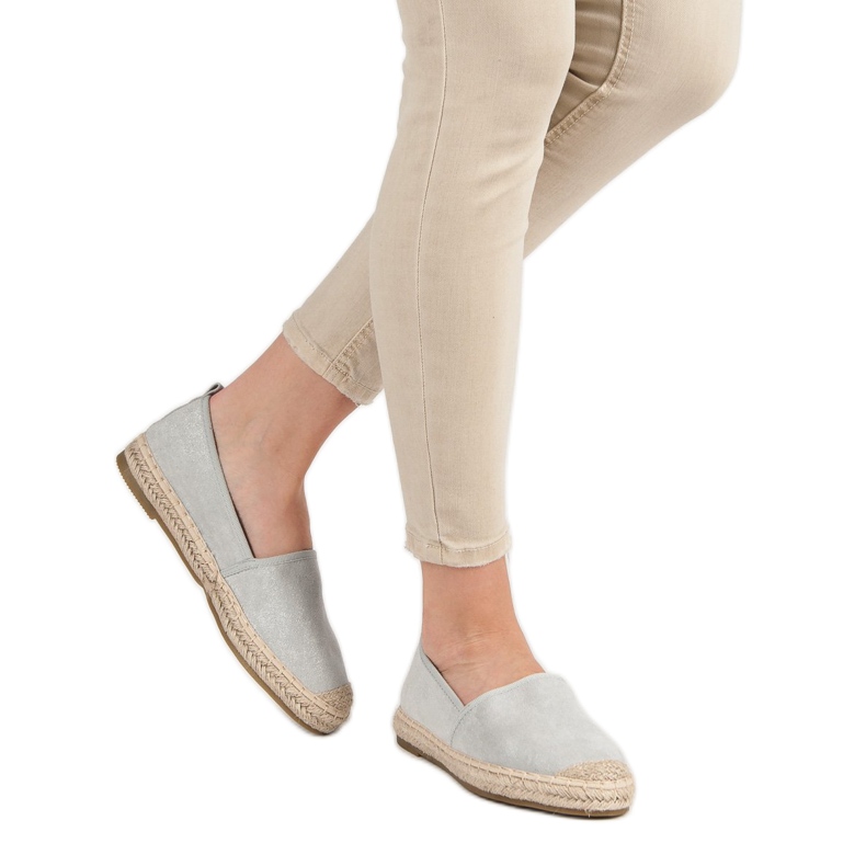 Bestelle Espadrilles en daim gris 1