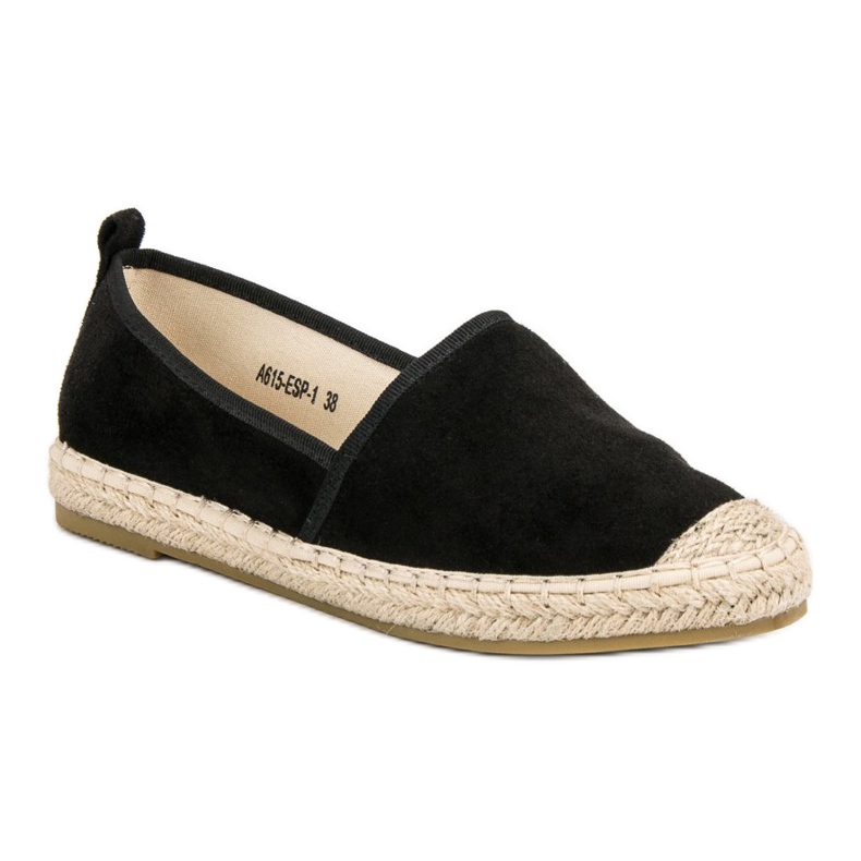 Bestelle Espadrilles en daim noir 1