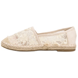 Nio Nio Espadrilles En Dentelle À Fleurs brun 2