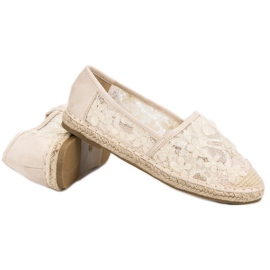 Nio Nio Espadrilles En Dentelle À Fleurs brun 3