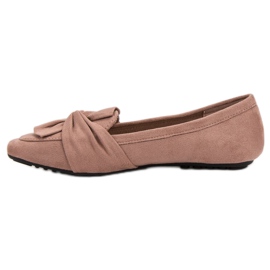 Ballerines en daim poudré rose 4