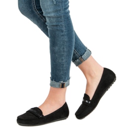 Mocassins décontractés en daim le noir 2