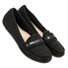 Mocassins décontractés en daim le noir 3
