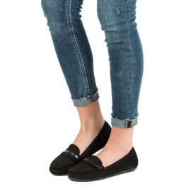 Mocassins décontractés en daim le noir 1