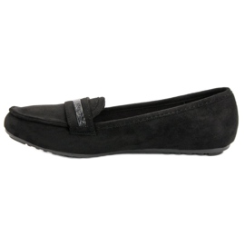Mocassins décontractés en daim le noir 5