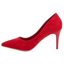 Bestelle Escarpins en daim rouge 6