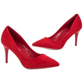 Bestelle Escarpins en daim rouge 3