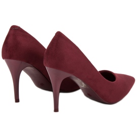 Bestelle Escarpins en daim marron rouge 5