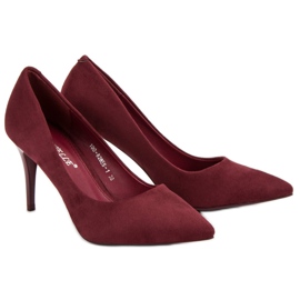 Bestelle Escarpins en daim marron rouge 6