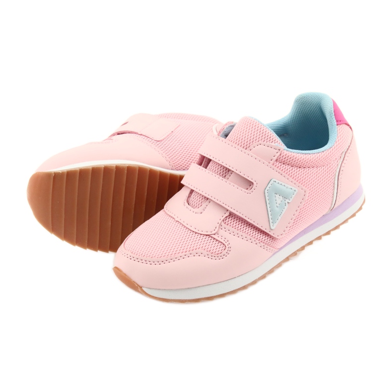 American Club Chaussures de sport fille jogging américain violet bleu rose 5