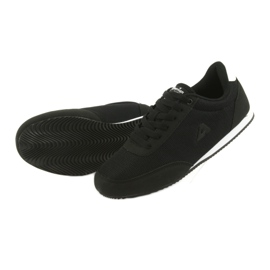 American Club chaussures de sport nouées blanche le noir 5