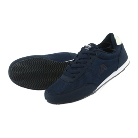 American Club chaussures de sport nouées blanche bleu marin 5