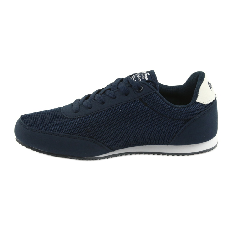 American Club chaussures de sport nouées blanche bleu marin 2