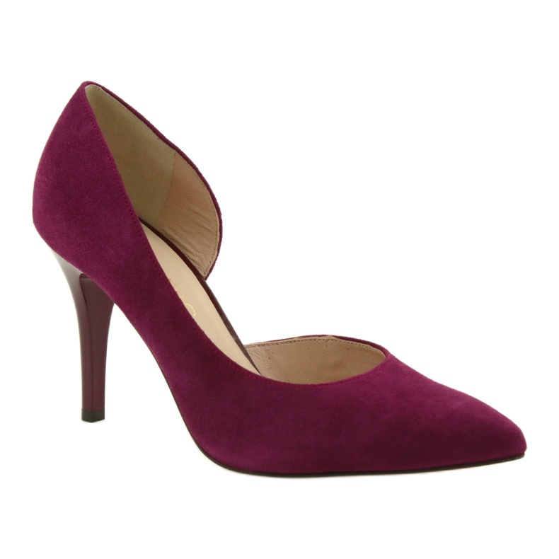 Escarpins femme en daim Anis cerise rouge multicolore 1
