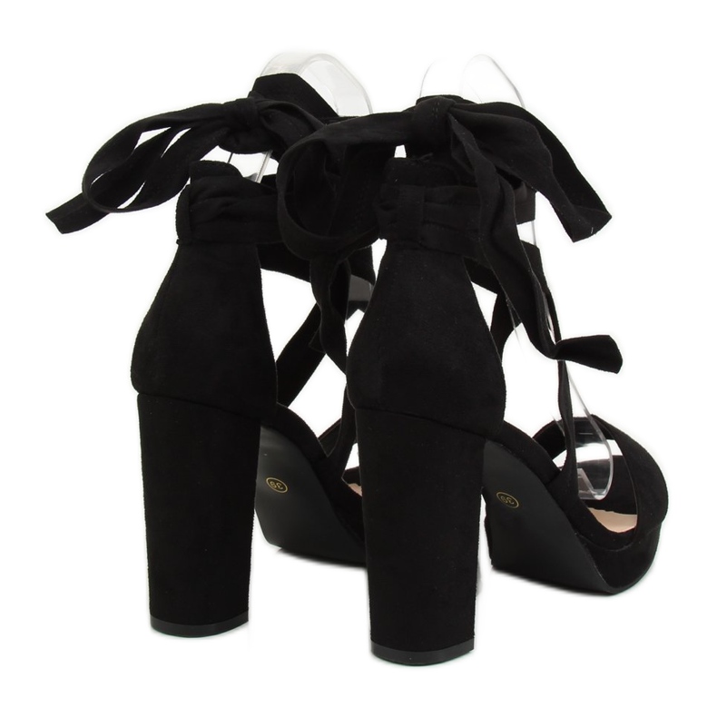 Sandales noires sur la plateforme NC805 Noir 2