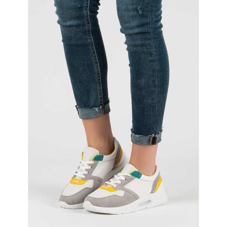 Chaussures de sport à lacets blanche multicolore 1 Chaussures de sport à lacets blanche multicolore 1