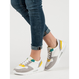 Chaussures de sport à lacets blanc multicolore 2