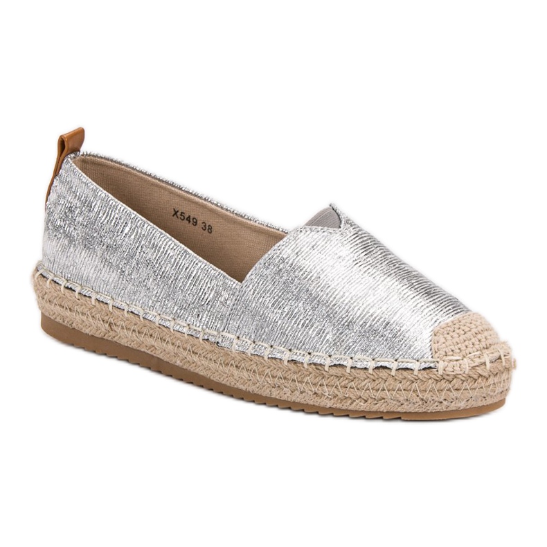 Small Swan Espadrilles Brillantes gris 1 Small Swan Espadrilles Brillantes gris 1