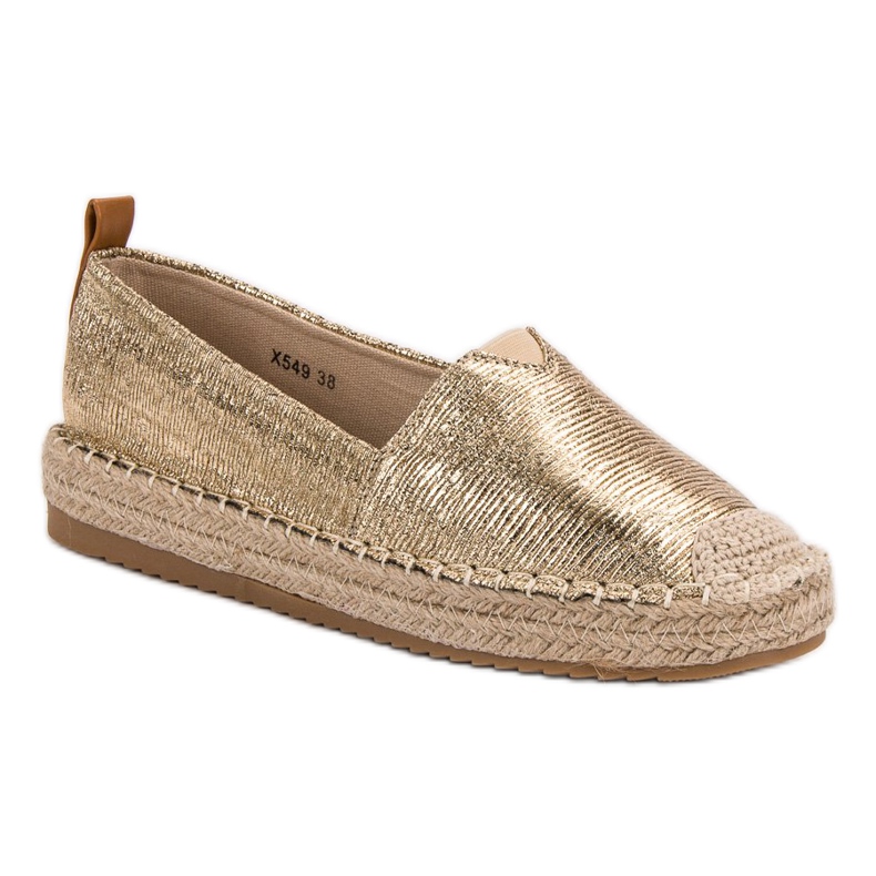 Small Swan Espadrilles Brillantes jaune 1