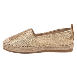 Small Swan Espadrilles Brillantes jaune 2