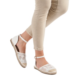Nio Nio Espadrilles en dentelle blanc 2