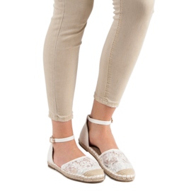 Nio Nio Espadrilles en dentelle blanc 1