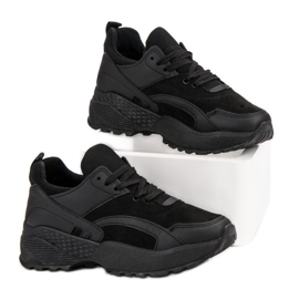 Small Swan Baskets noires sur la plateforme le noir 2