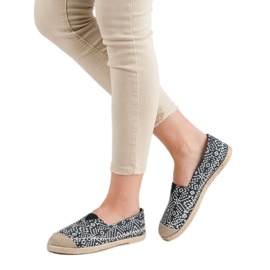 Espadrilles ethniques à la mode le noir 3